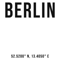 Ilustrace Berlin simple coordinates, Finlay & Noa, (30 x 40 cm)