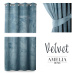 Závěs AmeliaHome Velvet 140x245 cm modrý