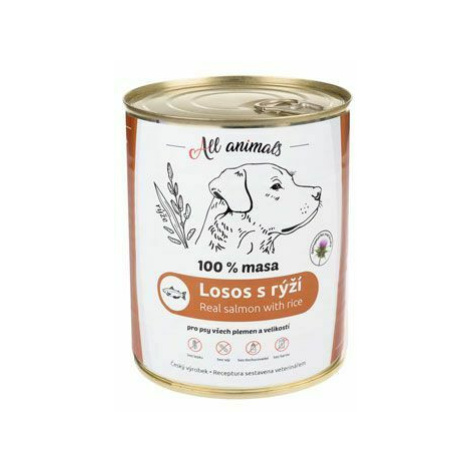 All Animals DOG losos mletý s rýží 800g + Množstevní sleva Sleva 15%