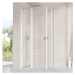 Ravak CHROME CRV2 - 80 white+Transparent, otevírací sprchové dveře 80 cm - pro vytvoření rohovéh