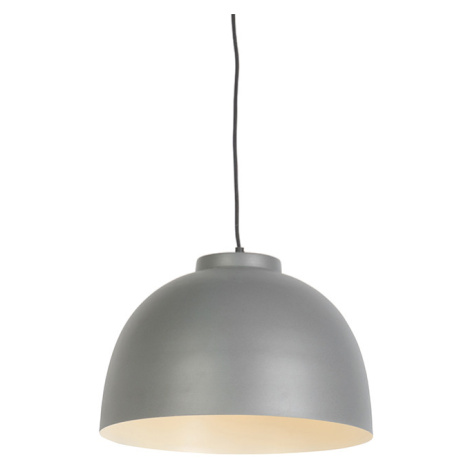 Skandinávská závěsná lampa šedá 40 cm - Hoodi QAZQA