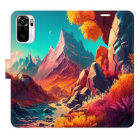 iSaprio flip pouzdro Colorful Mountains pro Xiaomi Redmi Note 10 / Note 10S