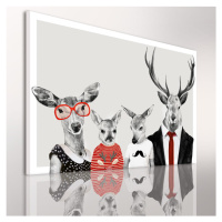 Obraz na plátně DEER FAMILY G různé rozměry Ludesign ludesign obrazy: 80x60 cm