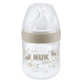 NUK Láhev kojenecká For Nature s kontrolou teploty, hnědá 150 ml