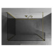 MEXEN/S Kioto Sprchová zástěna WALK-IN 110 x 105 x 40 cm, transparent, zlatá 800-110-105-221-50-