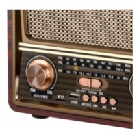 Bluetooth kuchyňské rádio Přenosná Retro Vintage Fm anténa Usb Akumulátor