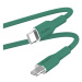 PURO Soft Lightning/USB-C kabel, 1,5 m zelený