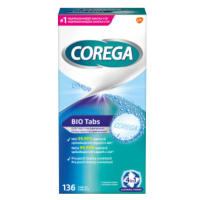 Corega Bio Tabs čisticí tablety 4v1 na zubní náhrady, 136ks