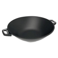 AMT Gastroguss Litinová pánev wok 36 cm, vhodná na indukci