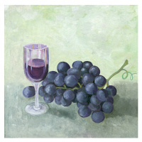 Ilustrace Oil painting of red wine grapes, mitza, 40 × 40 cm