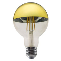 Diolamp zrcadlová žárovka G95 8W/230V/E27/2700K/900lm/180° zlatý vrchlík