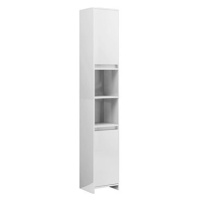 Shumee Koupelnová skříňka - bílá, vysoký lesk, 30 × 30 × 183,5 cm, dřevotříska, 802675