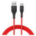 Kabel USB na USB-C BlitzWolf BW-TC15 3A 1,8 m (červený)