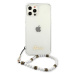 Guess GUHCP12MKPSWH hard silikonové pouzdro iPhone 12 / 12 Pro 6.1" transparent White Pearl