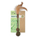 Hračka MAGIC CAT Natural Fun dřívko s přírodními pírky a zelenými koulemi 18 cm