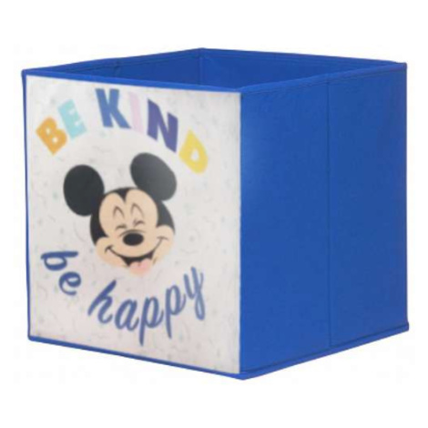 Dětský textilní úložný koš Living / 32 x 32 x 32 cm / modrá / Disney Mickey & Friends