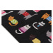 Conceptum Hypnose Dětský koberec Black Cats 60x90 cm černý