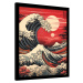 Obraz na zeď - Wave Collection - Red Hue SUnset, 34.3x44.5 cm