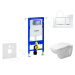 Geberit 111.355.00.5 NH5 - Modul pro závěsné WC s tlačítkem Sigma30, bílá/lesklý chrom + Duravit