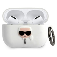 Karl Lagerfeld KLACAPSILGLWH pouzdro na AirPods PRO White silicone Ikonik