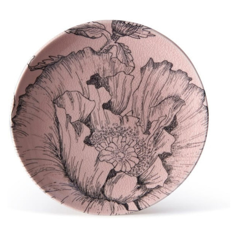 Keramický dezertní talíř FLORA 21 cm růžová