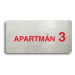 Accept Piktogram "APARTMÁN 3 II" (160 × 80 mm) (stříbrná tabulka - barevný tisk bez rámečku)