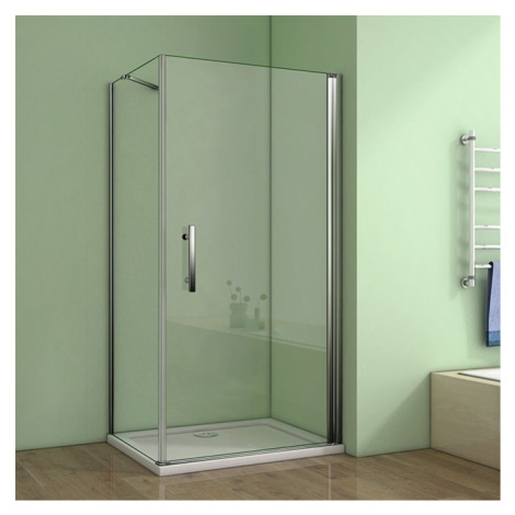 H K MELODY A1 90 cm s jednokřídlými dveřmi včetně sprchové vaničky z litého mramoru