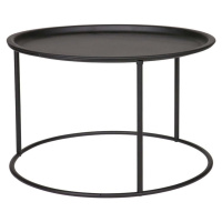 Černý konferenční stolek WOOOD Ivar, Ø 56 cm