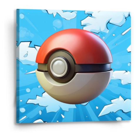 Sablio Obraz Pokemon ball Obloha - 50x50 cm