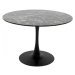 KARE Design Kulatý jídelní stůl Schickeria - mramorový, černý, Ø110cm