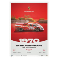 Umělecký tisk Porsche 917 KH - 24h Le Mans - 100th Anniversary - 1970, Automobilist, 50 × 70 cm