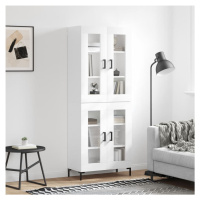 vidaXL Skříň highboard lesklá bílá 69,5 x 34 x 180 cm kompozitní dřevo