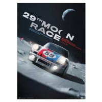 Umělecký tisk Porsche 911 Carrera RSR - 29th Moon Race - 2078, Automobilist, 50 × 70 cm