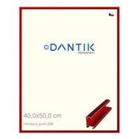 DANTIK rámeček 40 × 50, ALU profil 7269 Červený Trumalin broušený plexi čiré