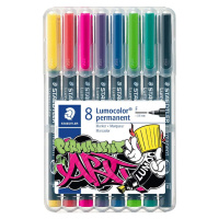 Staedtler Staedtler, 318 WP8-1, Lumocolor, sada permanentních popisovačů, 0,6 mm, 8 ks