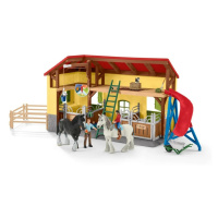 Schleich 42485 Stáj pro koně s příslušenstvím, 60 x 40 x 29,5 cm