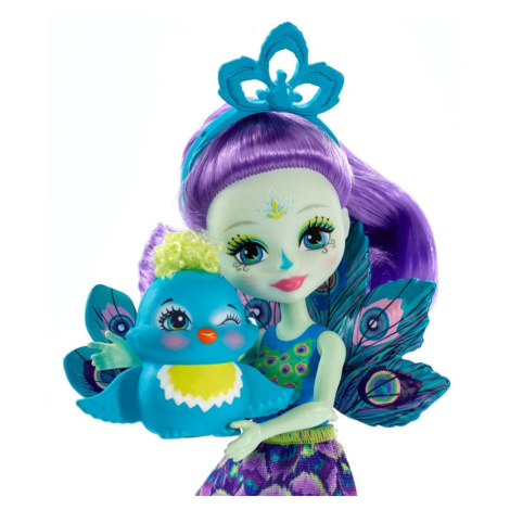 Mattel Enchantimals panenka se zvířátkem Patter Peacock a Flap DVH87