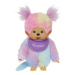 Monchhichi Mončiči dívka duhová (plněná kuličkami) 20cm