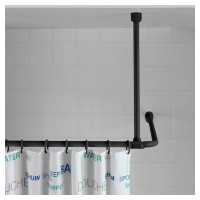 Černý držák na strop pro sprchový závěs 57 cm – Wenko