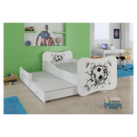 Dětská postel s obrázky - čelo Gonzalo II Rozměr: 160 x 80 cm, Obrázek: Fotbalový míč
