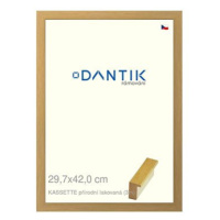 DANTIK rámeček 29,7 × 42, KASSETTE přírodní lakovaný plexi čiré