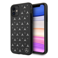 Pouzdro Mercedes Silver Stars Pattern pro iPhone 11 / Xr - černé