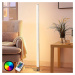 Lindby LED stojací lampa Lindby Hadis, RGB, dálkové ovládání, bílá, 120 cm