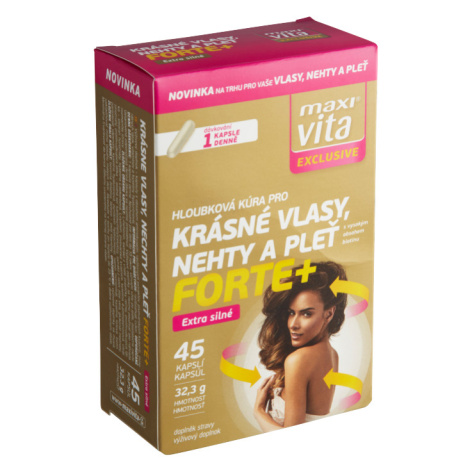 Maxi Vita Exclusive Hloubková kůra pro krásné vlasy, nehty a pleť Forte+ 45 kapslí 32,3g