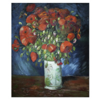 Obrazová reprodukce Vase with Poppies (1886), Vincent van Gogh, 33.1 × 40 cm