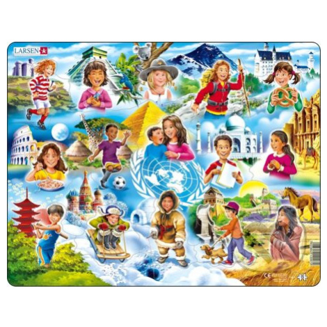 Deti celého sveta (NM8) (Children Around the World) - puzzle z kategorie Naučné puzzle DYBERG LARSEN