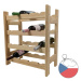 Krušnohorský nábytek Dřevěný stojan na víno V4X4 44 x 60 x 25 cm borovice