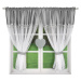 Dekorační krátká záclona s řasící páskou KALINA bílá/světle šedá 400x145 cm MyBestHome