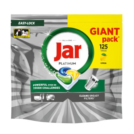 Jar Platinum All In One kapsle do myčky nádobí Lemon 125 ks