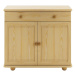Dřevěná kuchyňská dolní skříňka NGADI, šíře 92 cm, masiv borovice, moření: …